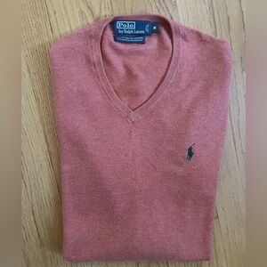 Ralph Lauren Men's V-Neck Cashmere Sweater - Rustic